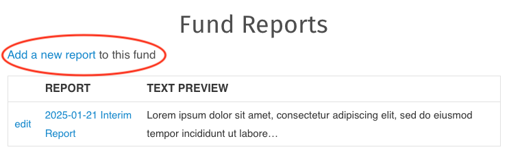 fund report block